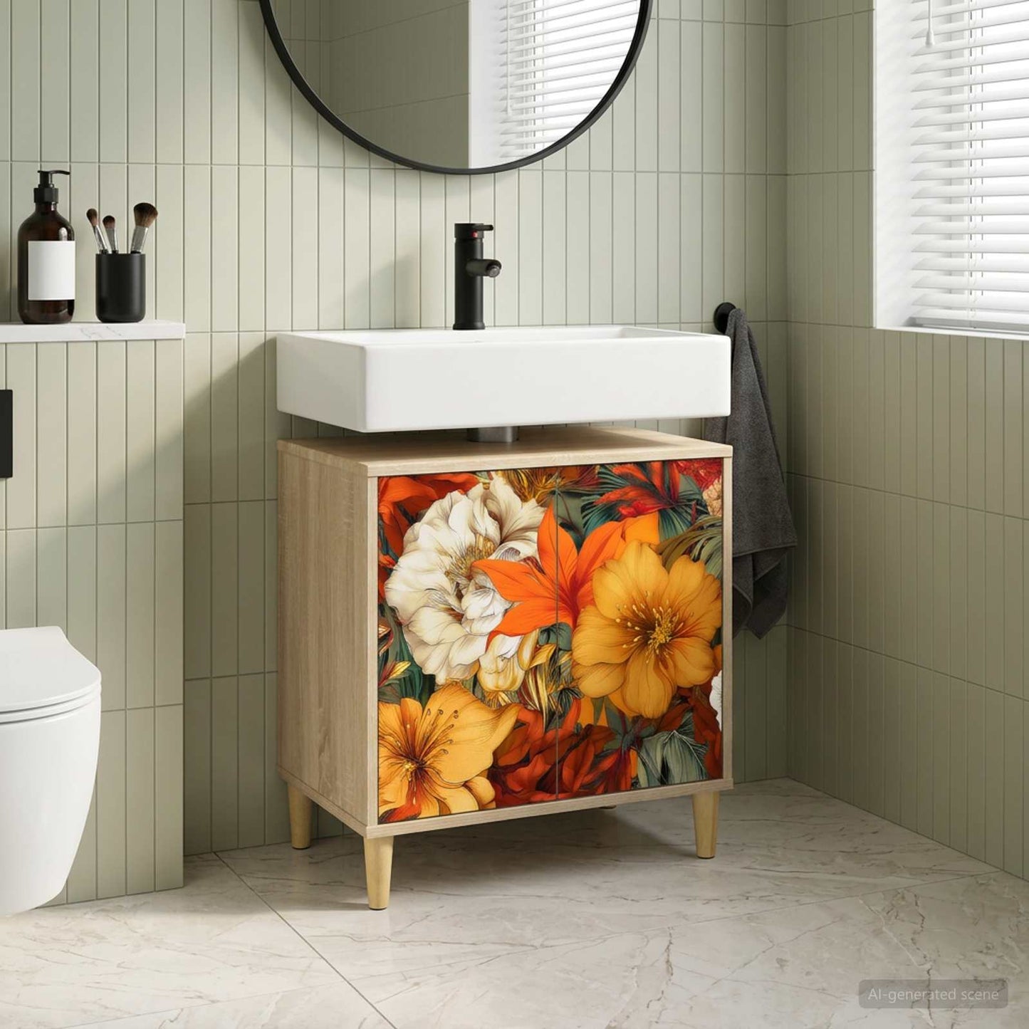 vidaXL Ντουλάπι Μπάνιου GENNEP Sonoma 60 x 40 x 60 εκ