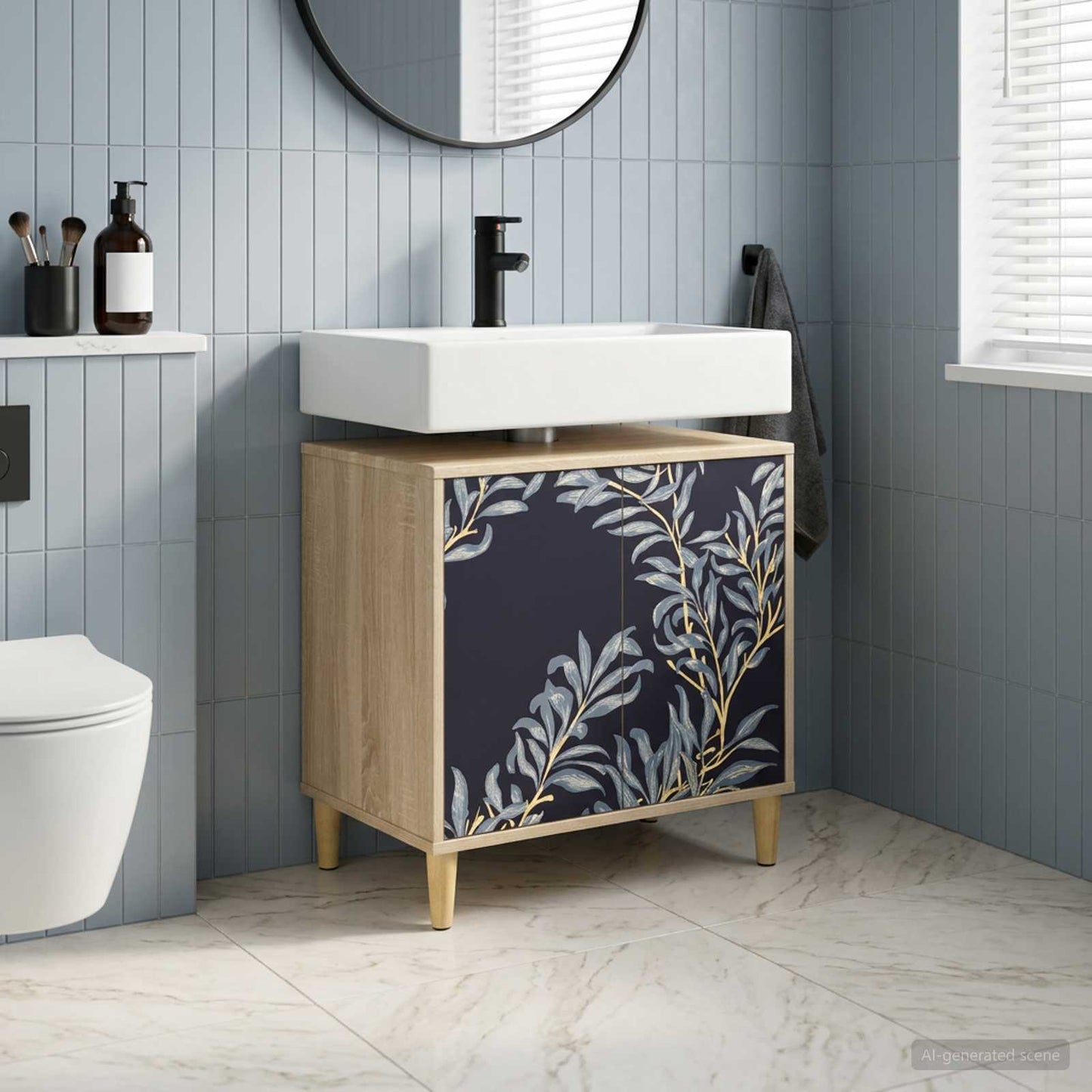 vidaXL Ντουλάπι Μπάνιου DOKKUM Sonoma 60 x 40 x 60 εκ