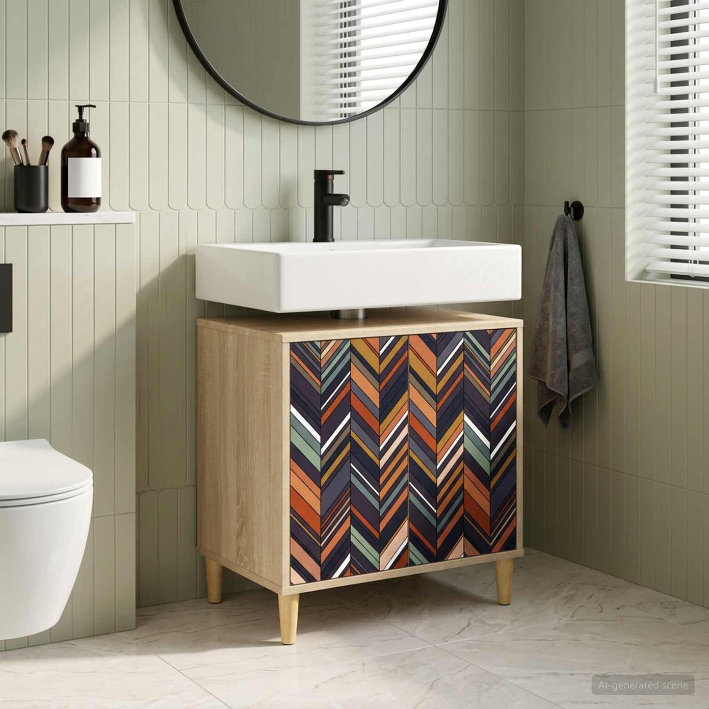 vidaXL Ντουλάπι Μπάνιου OMMEN Sonoma 60 x 40 x 60 εκ