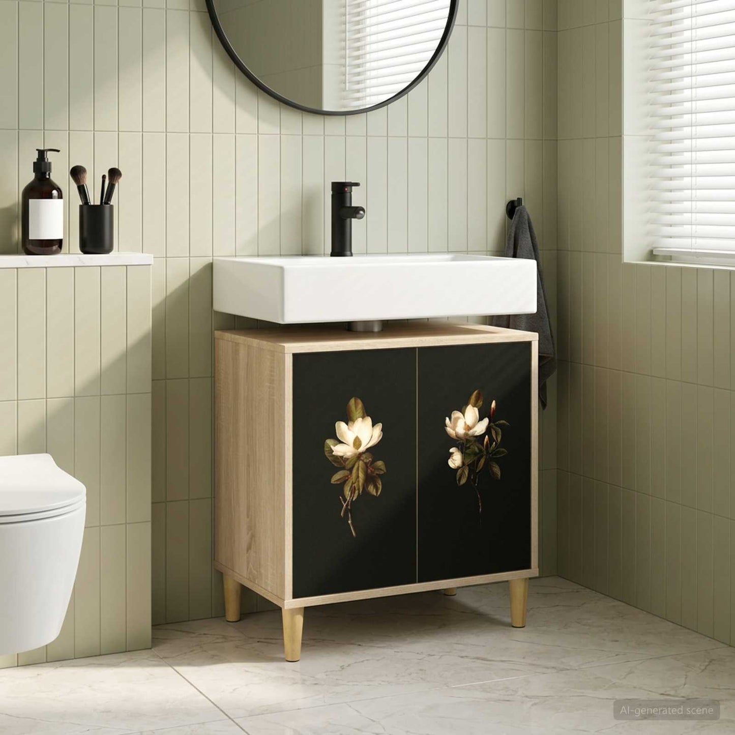vidaXL Ντουλάπι Μπάνιου BREMEN Sonoma 60 x 40 x 60 εκ
