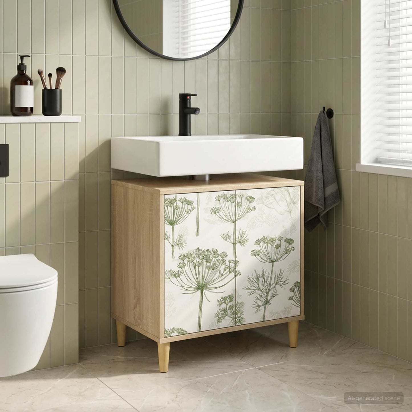 vidaXL Ντουλάπι Μπάνιου GOTHA Sonoma 60 x 40 x 60 εκ