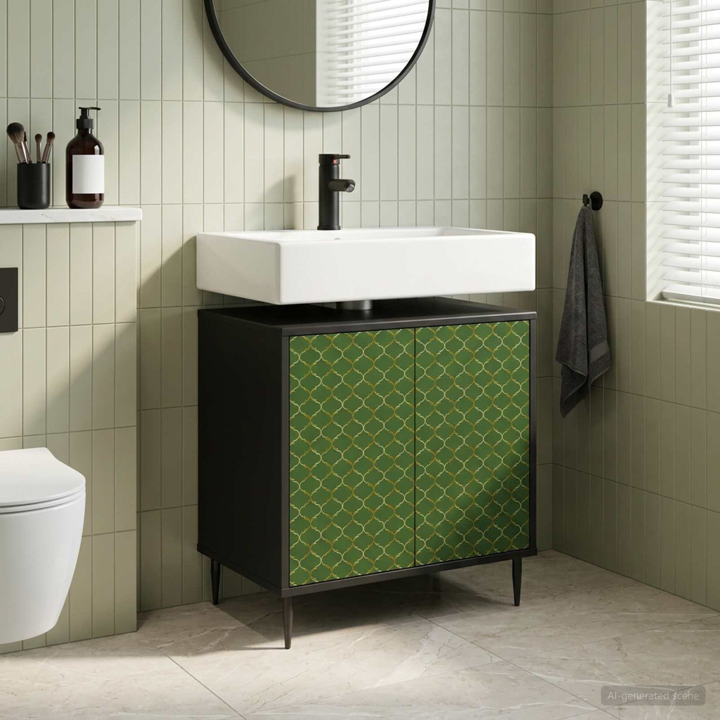 vidaXL Ντουλάπι Μπάνιου GELEEN Μαύρη Δρυς 60 x 40 x 61 εκ