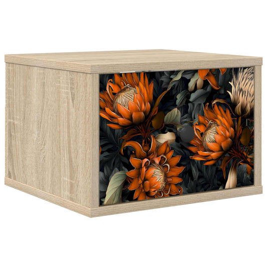 vidaXL Τοίχου κομοδίνο LOCHEM Sonoma Δρυς 36 x 33 x 25 εκ.