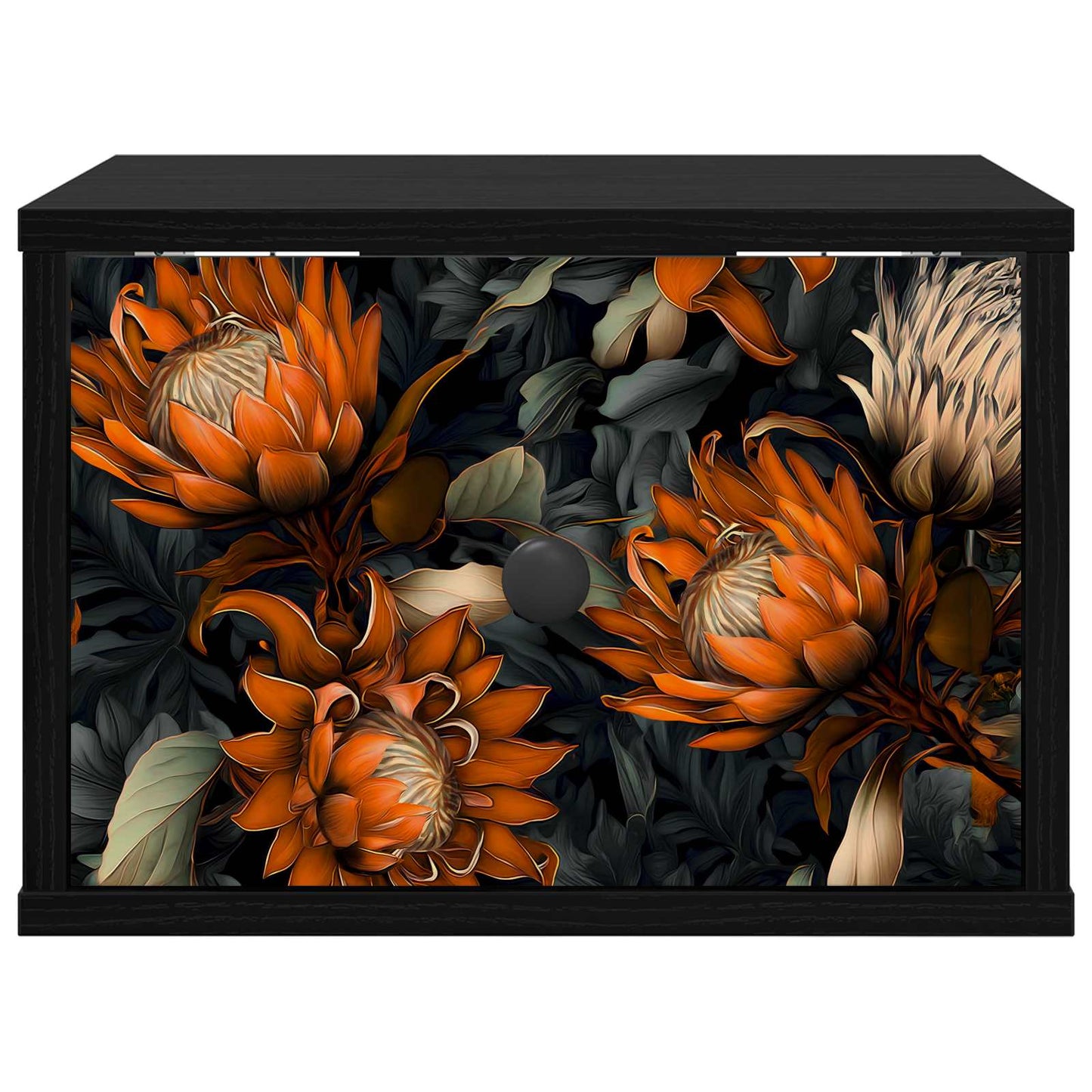 vidaXL Τοίχου κομοδίνο LOCHEM Μαύρη Δρυς 36 x 33 x 25 εκ.
