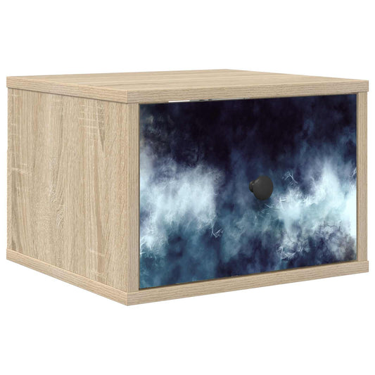 vidaXL Τοίχου κομοδίνο RAALTE Sonoma Δρυς 36 x 33 x 25 εκ.