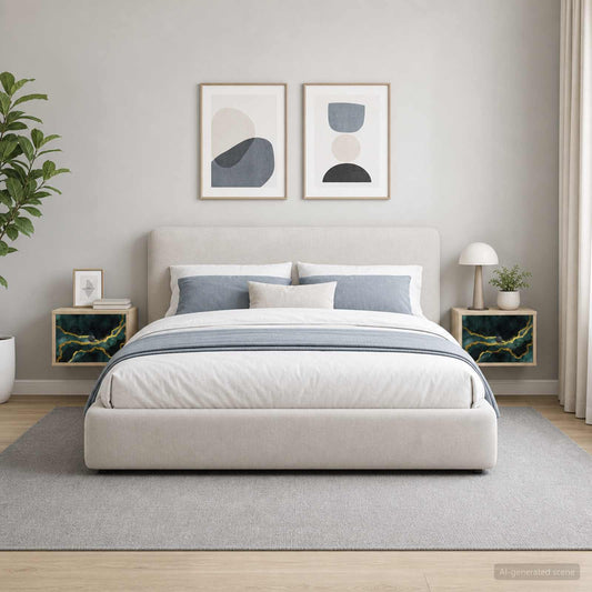 vidaXL Τοίχου κομοδίνο WIJHE 2 τμχ. Sonoma Δρυς 36 x 33 x 25 εκ.