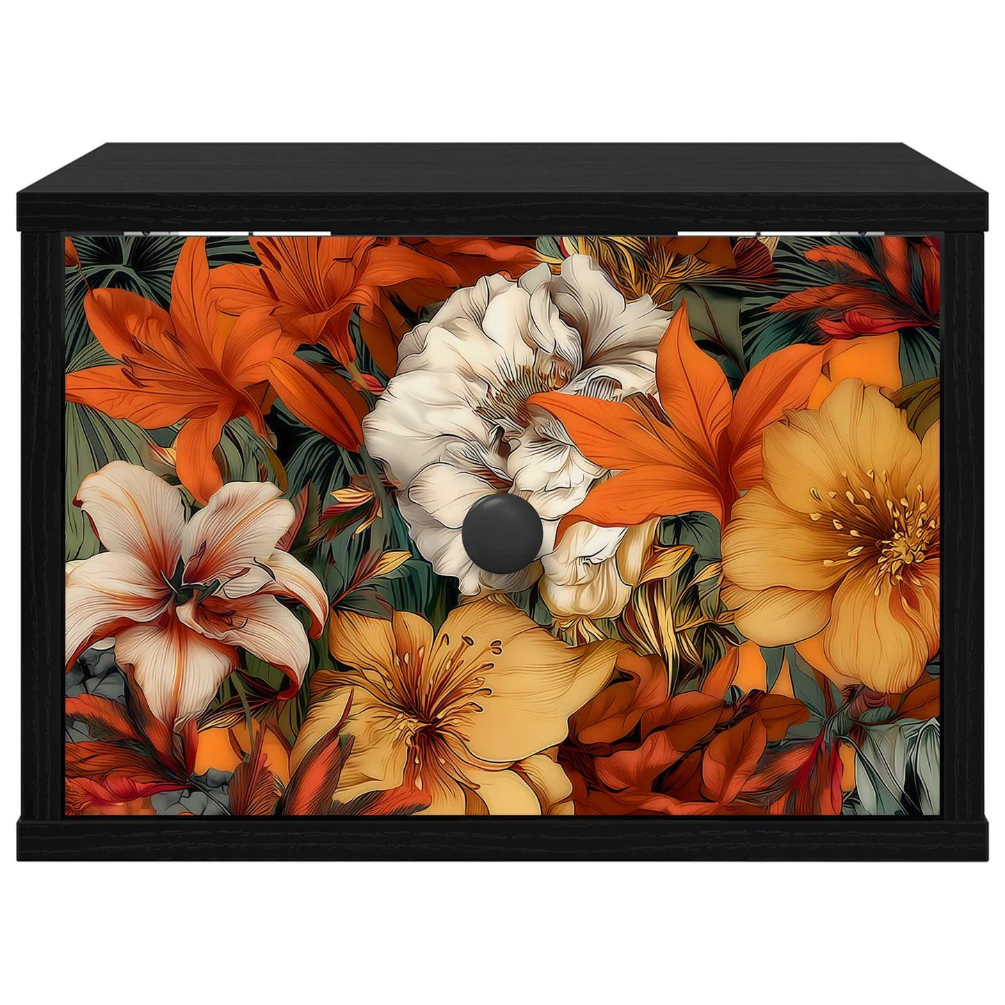 vidaXL Τοίχου κομοδίνο GENNEP Μαύρη Δρυς 36 x 33 x 25 εκ.