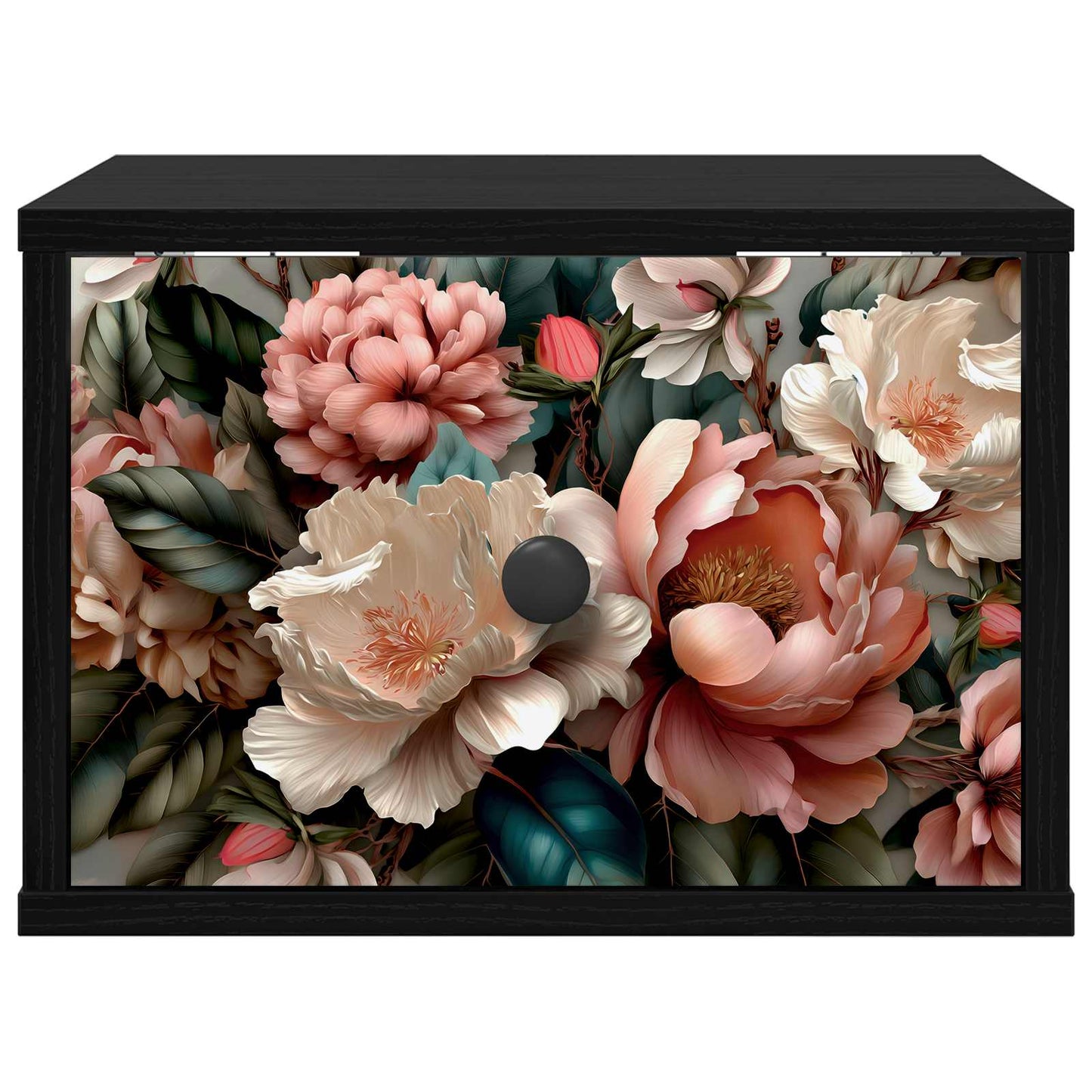 vidaXL Τοίχου κομοδίνο BORNE Μαύρη Δρυς 36 x 33 x 25 εκ.
