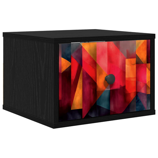 vidaXL Τοίχου κομοδίνο HEESCH Μαύρη Δρυς 36 x 33 x 25 εκ.