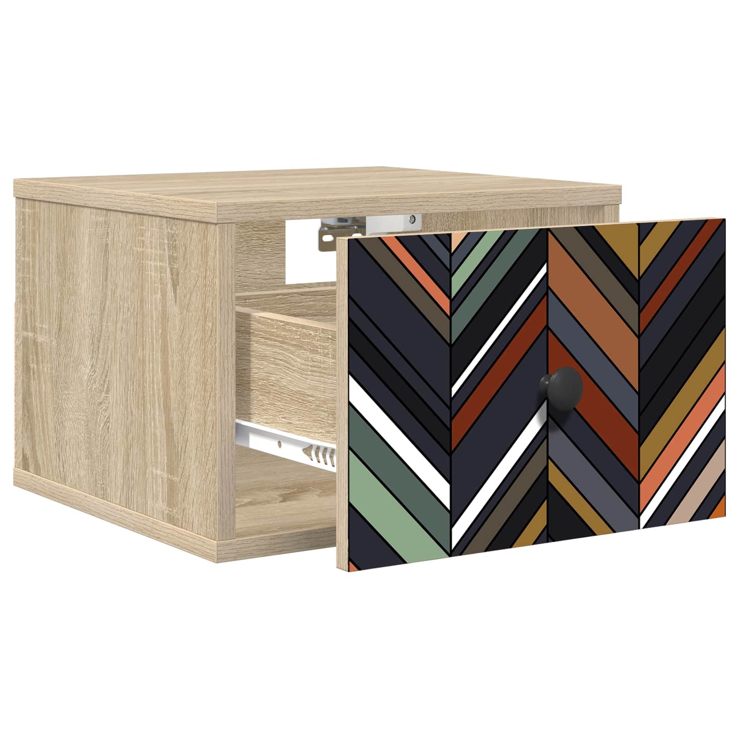 vidaXL Τοίχου κομοδίνο OMMEN Sonoma Δρυς 36 x 33 x 25 εκ.
