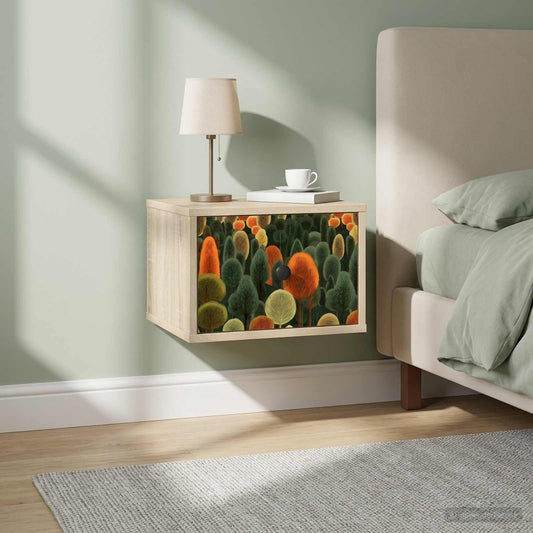 vidaXL Τοίχου κομοδίνο ZAANDAM Sonoma Δρυς 36 x 33 x 25 εκ.
