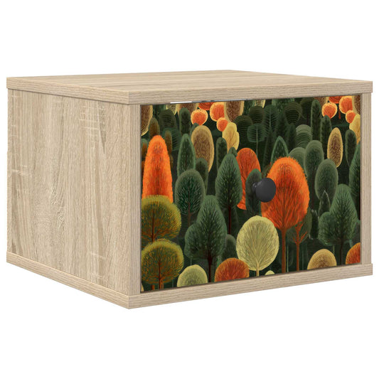 vidaXL Τοίχου κομοδίνο ZAANDAM Sonoma Δρυς 36 x 33 x 25 εκ.