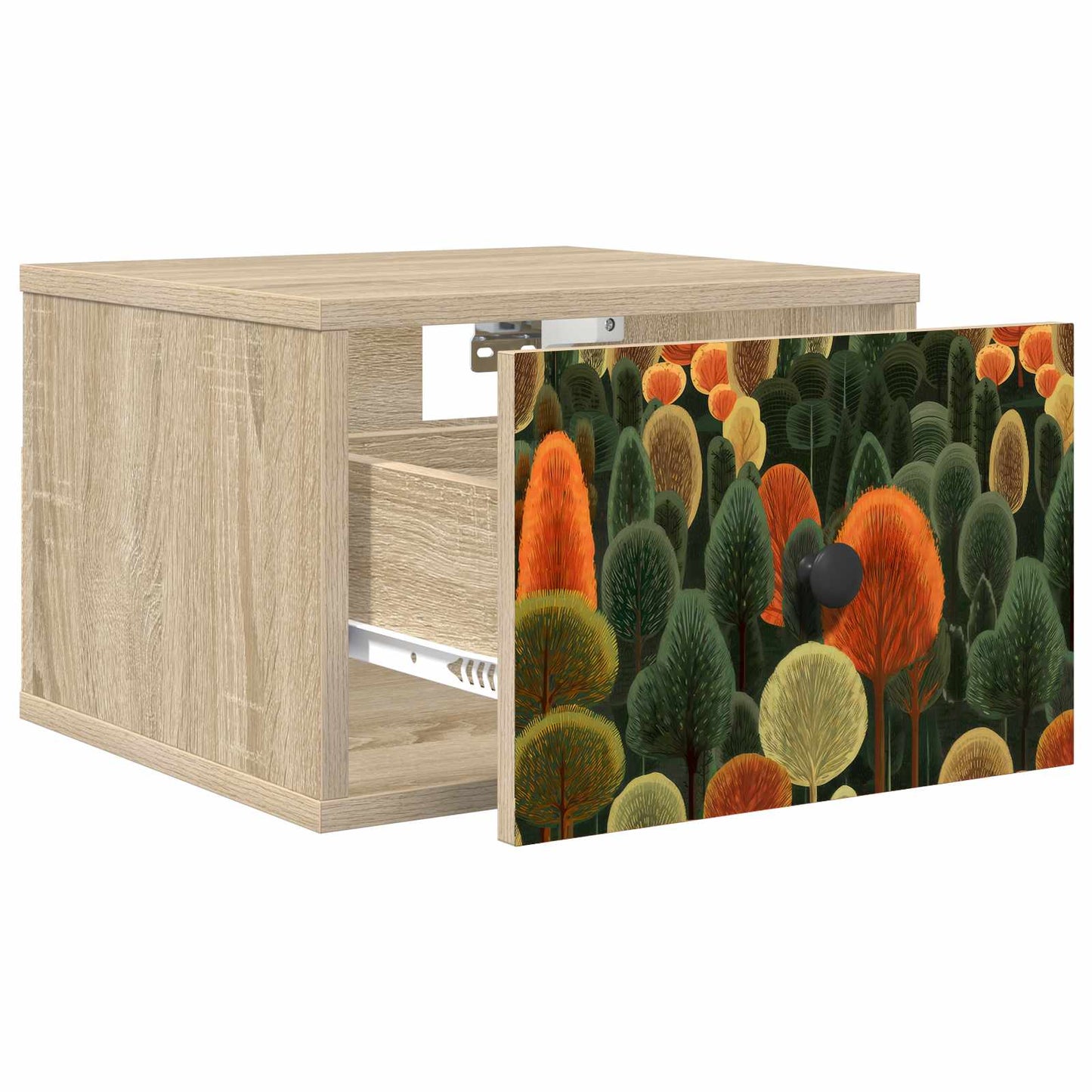 vidaXL Τοίχου κομοδίνο ZAANDAM Sonoma Δρυς 36 x 33 x 25 εκ.