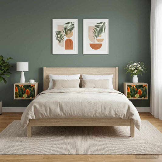 vidaXL Τοίχου κομοδίνο ZAANDAM 2 τμχ. Sonoma Δρυς 36 x 33 x 25 εκ.