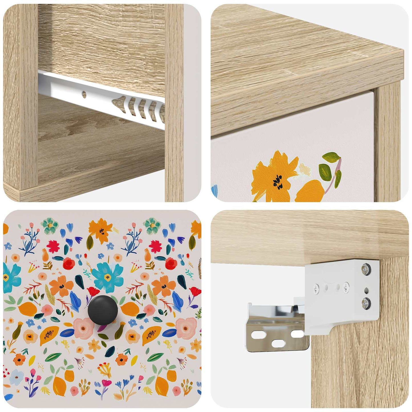 vidaXL Τοίχου κομοδίνο MAINZ Sonoma Δρυς 36 x 33 x 25 εκ.