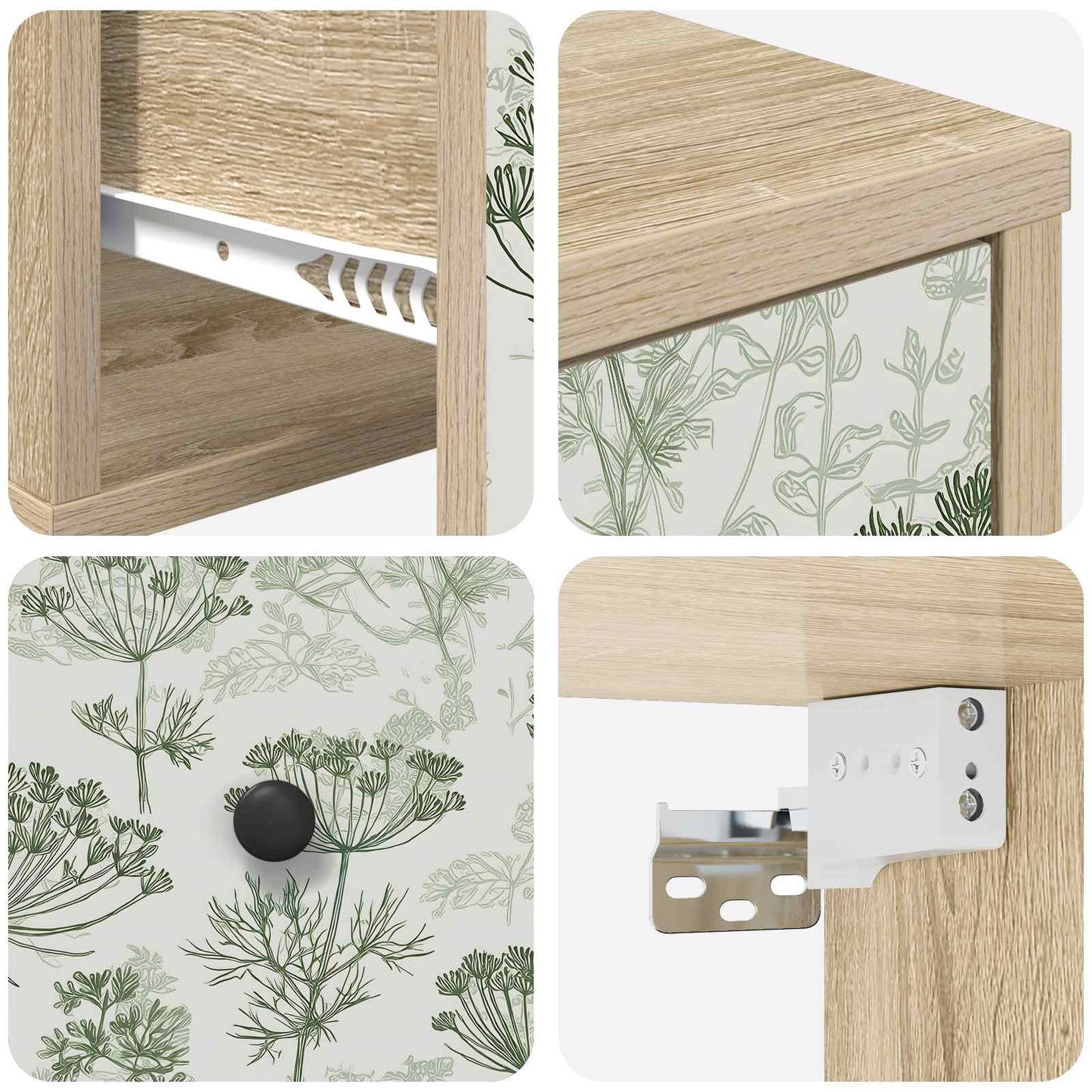 vidaXL Τοίχου κομοδίνο GOTHA Sonoma Δρυς 36 x 33 x 25 εκ.