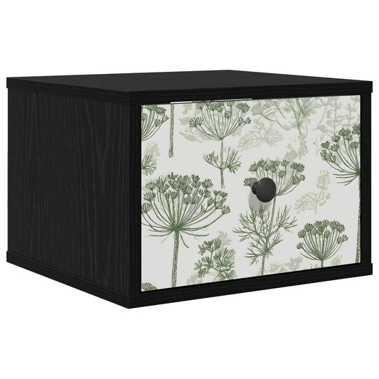 vidaXL Τοίχου κομοδίνο GOTHA Μαύρη Δρυς 36 x 33 x 25 εκ.