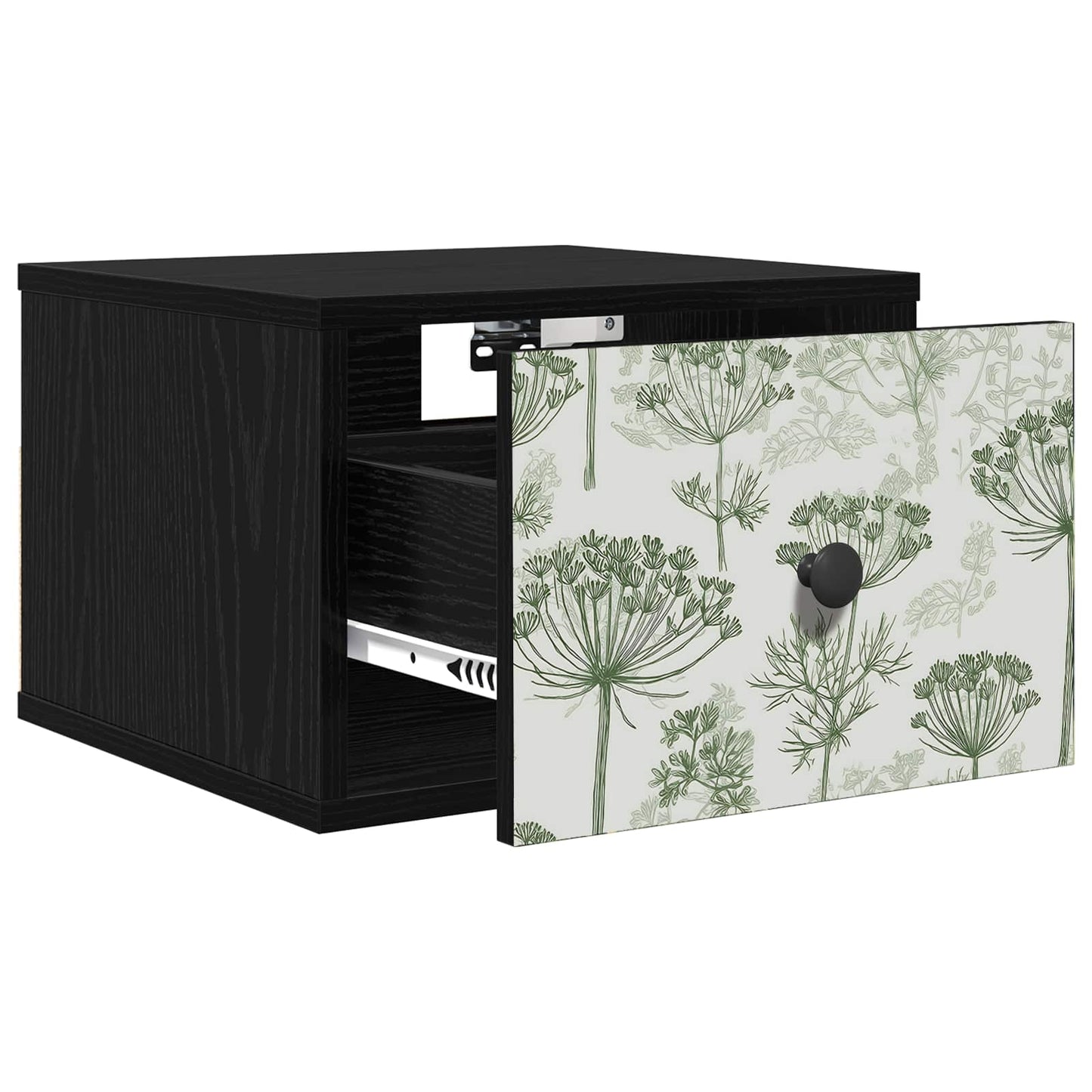 vidaXL Τοίχου κομοδίνο GOTHA Μαύρη Δρυς 36 x 33 x 25 εκ.