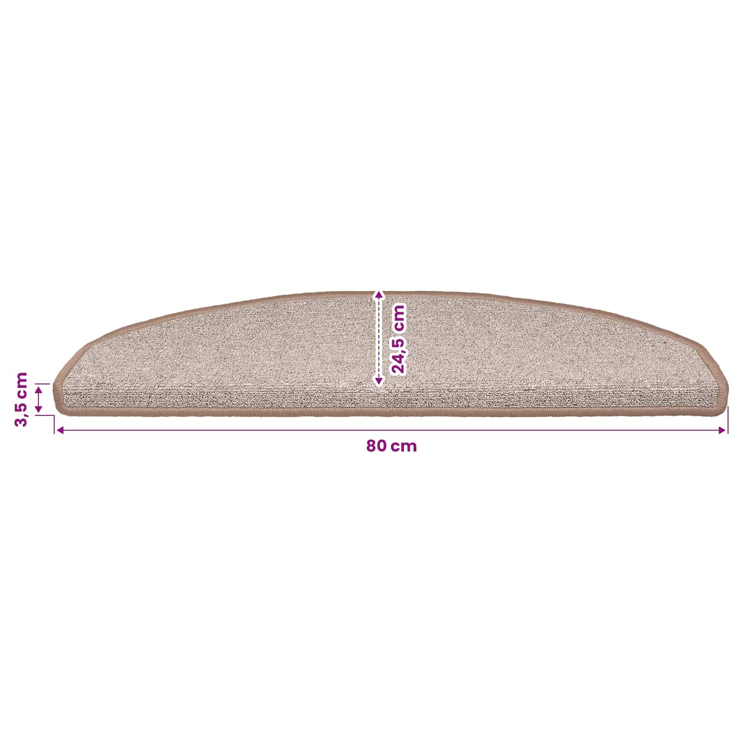 vidaXL Αυτοκόλλητα Ματ Σκαλοπατιών 15 τμχ. 80 x 24,5 x 3,5 εκ.
