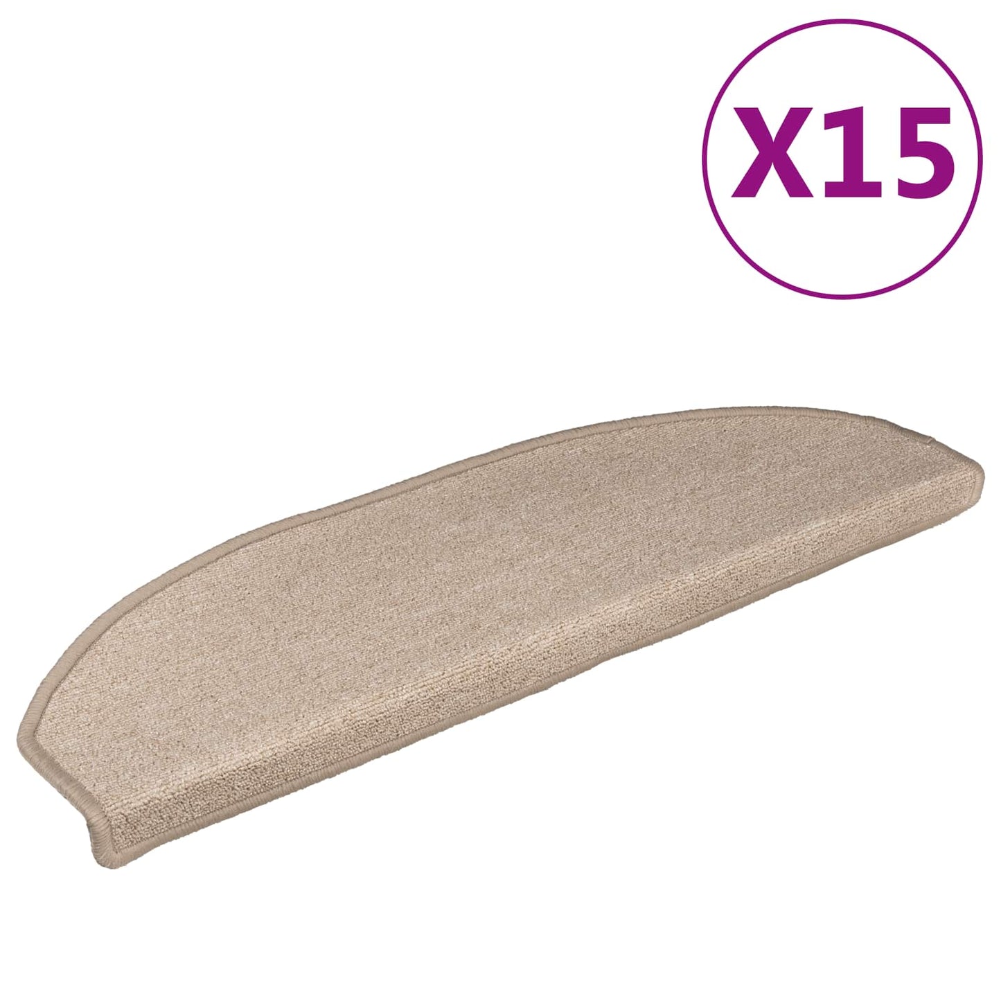 vidaXL Αυτοκόλλητα Ματ Σκαλοπατιών 15 τεμ. 80 x 24,5 x 3,5 εκ. Taupe