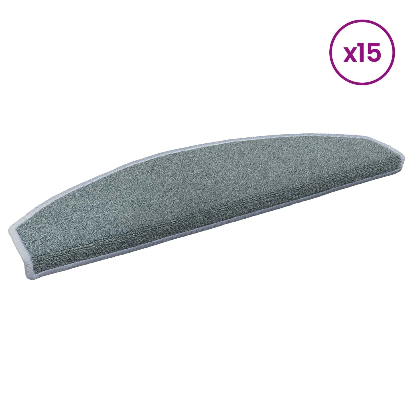 vidaXL Αυτοκόλλητα Ματ Σκαλοπατιών 15 τμχ. 80 x 24,5 x 3,5 εκ. Θαλασσί