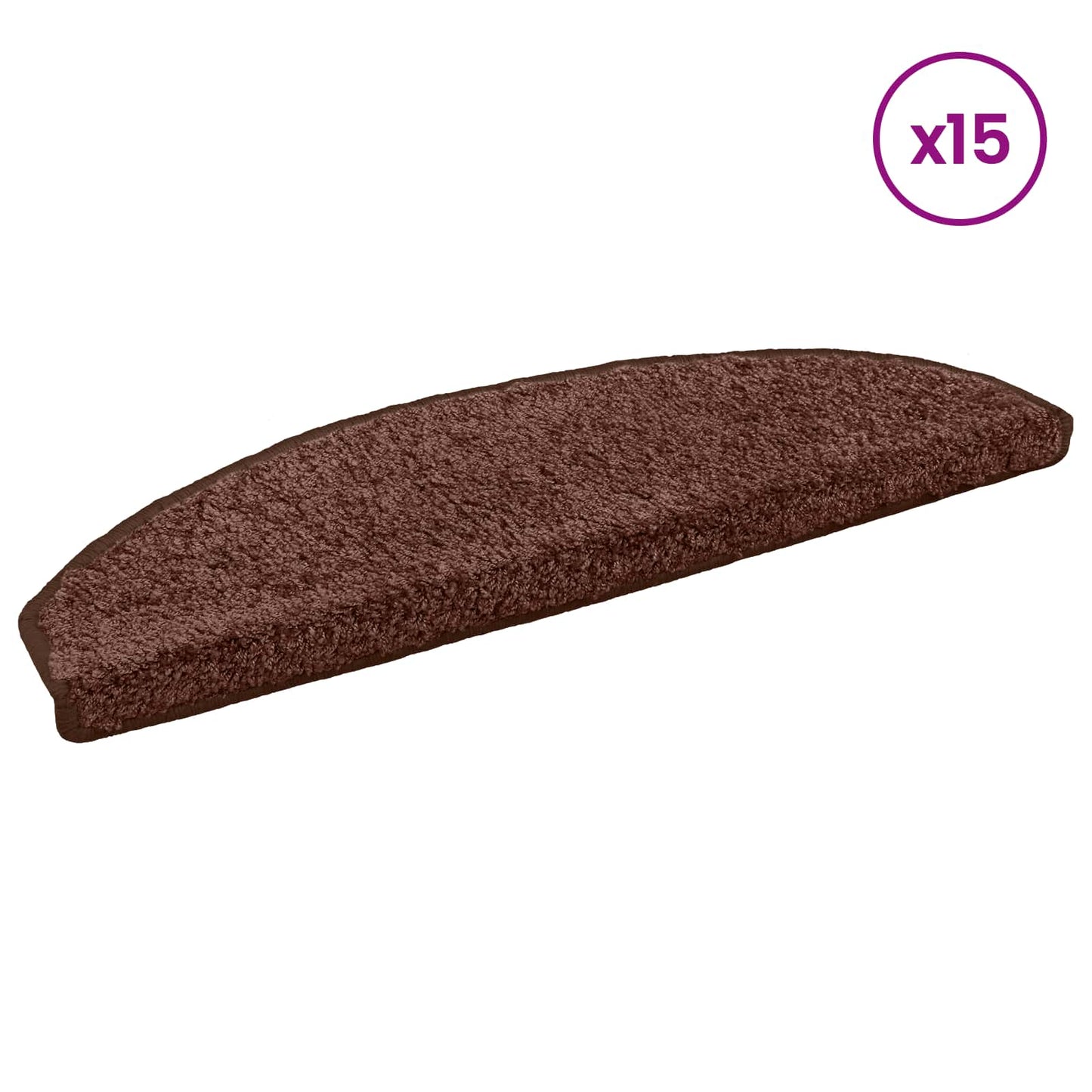 vidaXL Αυτοκόλλητα Ματ Σκαλοπατιών 15 τμχ. 80 x 24,5 x 3,5 εκ. Καφέ