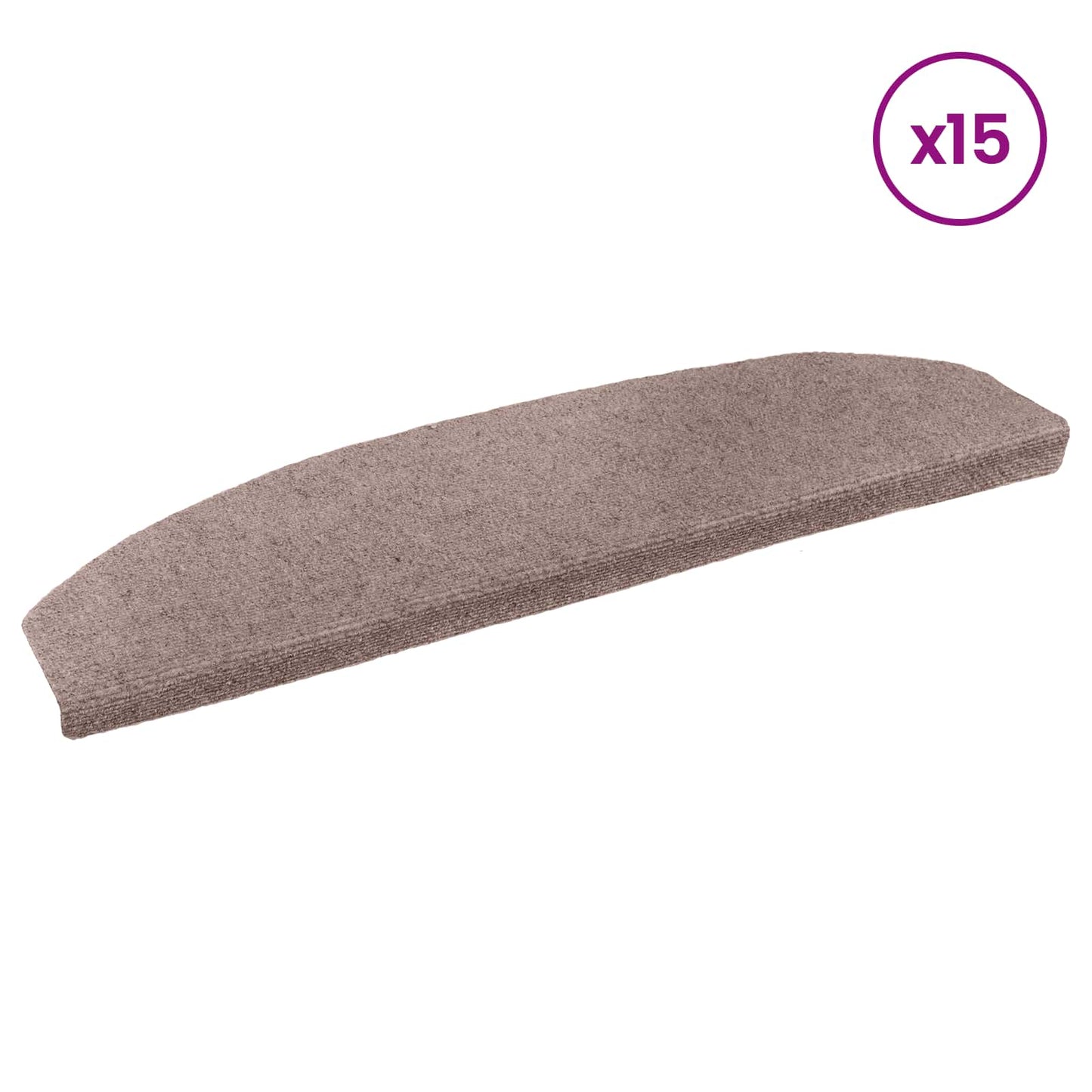 vidaXL Αυτοκόλλητα Ματ Σκαλοπατιών 15 τμχ. 80 x 24,5 x 3,5 εκ. Μπεζ