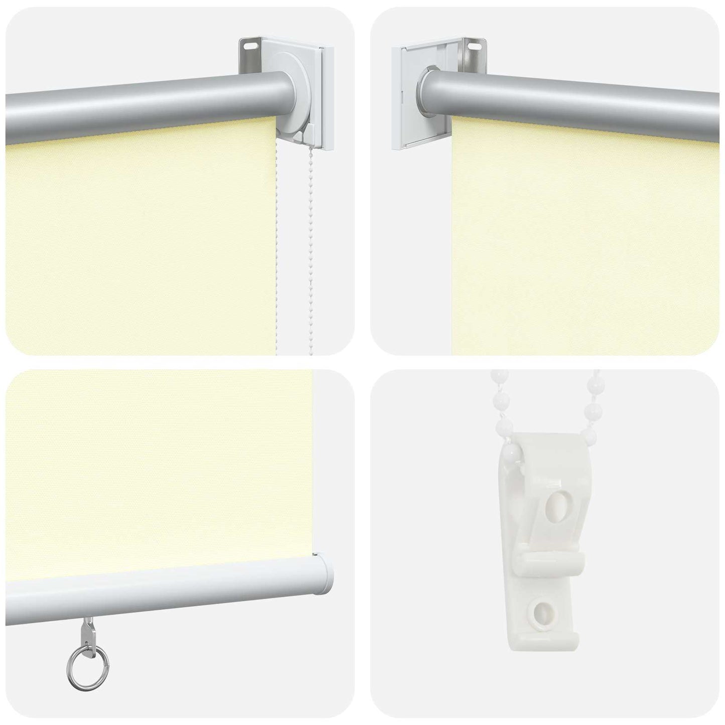 vidaXL Ρολό εξωτερικής χρήσης με UV προστασία Κρεμ Πολυεστέρας