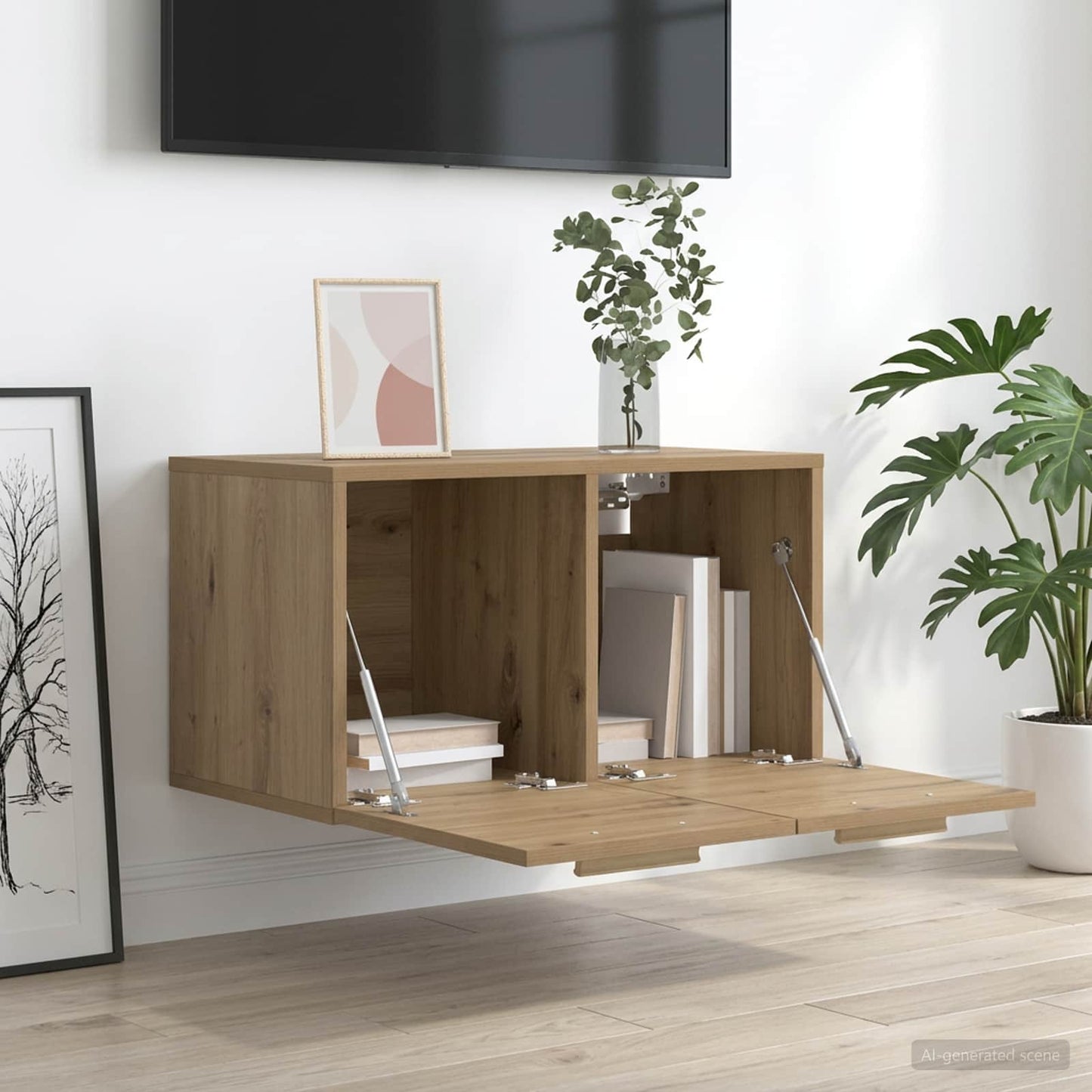 vidaXL Ντουλάπα Τοίχου 60 x 36,5 x 35 cm Επεξεργασμένο Ξύλο