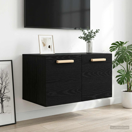 vidaXL Ντουλάπα Τοίχου Μαύρη δρυς 60 x 36,5 x 35 cm Επεξεργασμένο Ξύλο