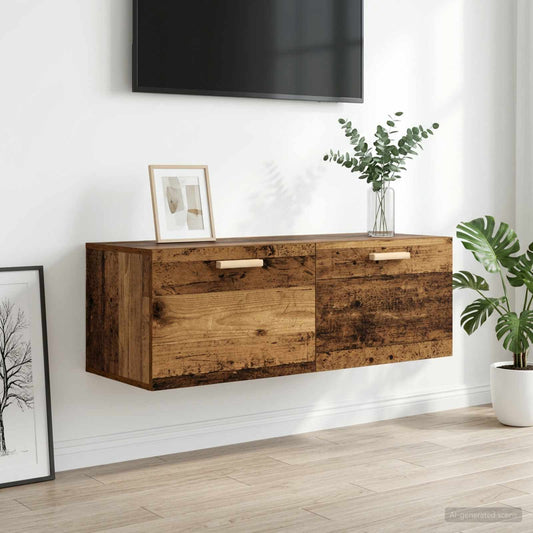 vidaXL Ντουλάπα Τοίχου Παλαιωμένο ξύλο 100 x 36,5 x 35 cm