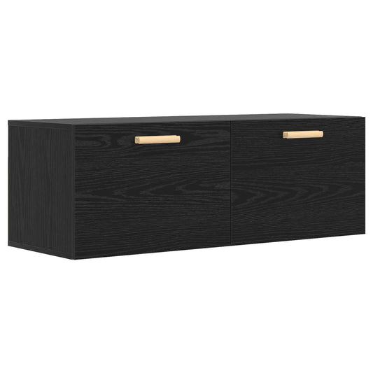 vidaXL Ντουλάπα Τοίχου Μαύρη δρυς 100 x 36,5 x 35 cm