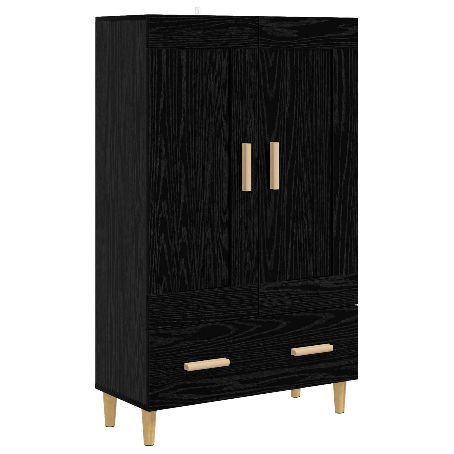 vidaXL Highboard Μαύρη Δρυς 70 x 31 x 115 εκ Επεξεργασμένο Ξύλο