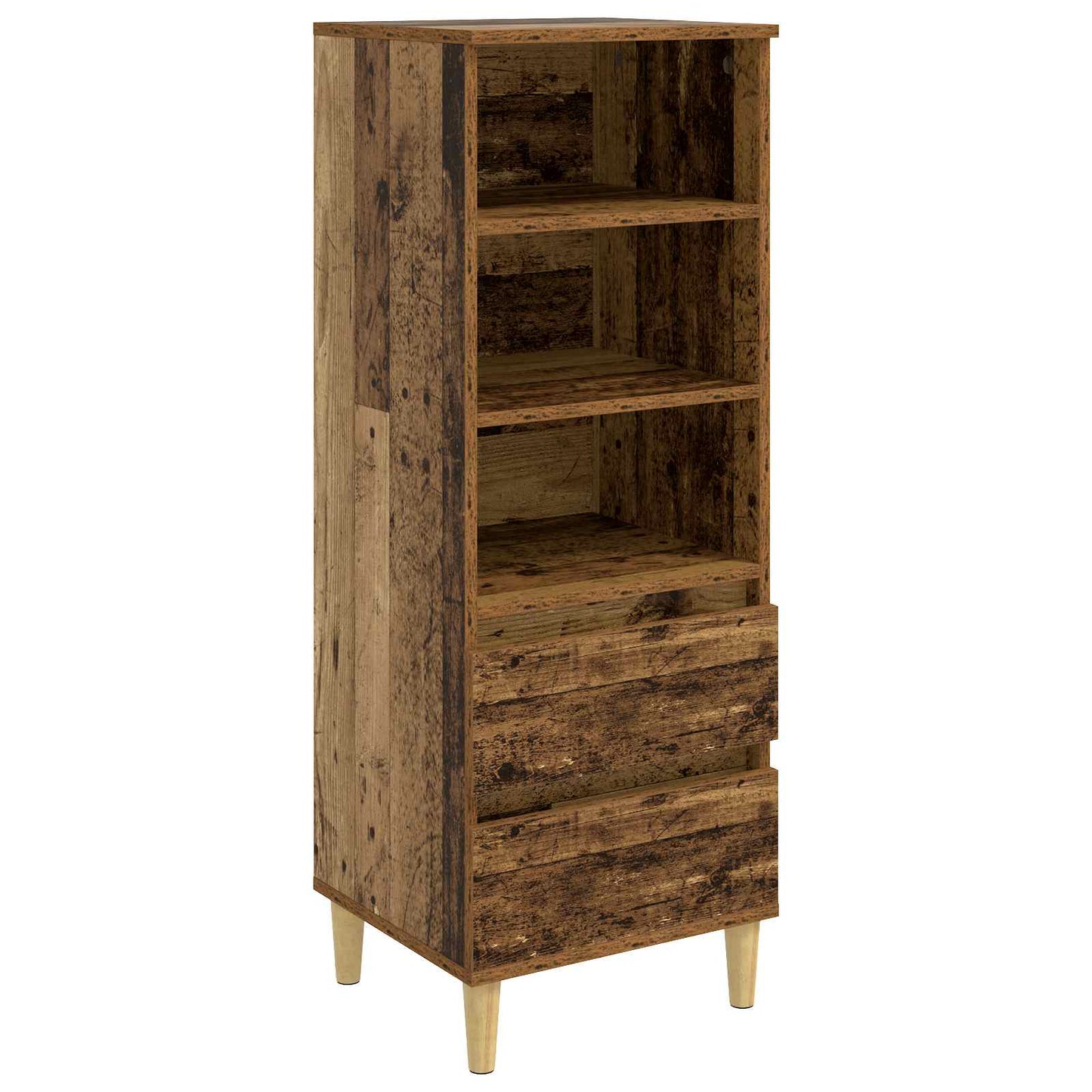 vidaXL Highboard Παλαιωμένο ξύλο 40 x 36 x 110 εκ. Επεξεργασμένο Ξύλο