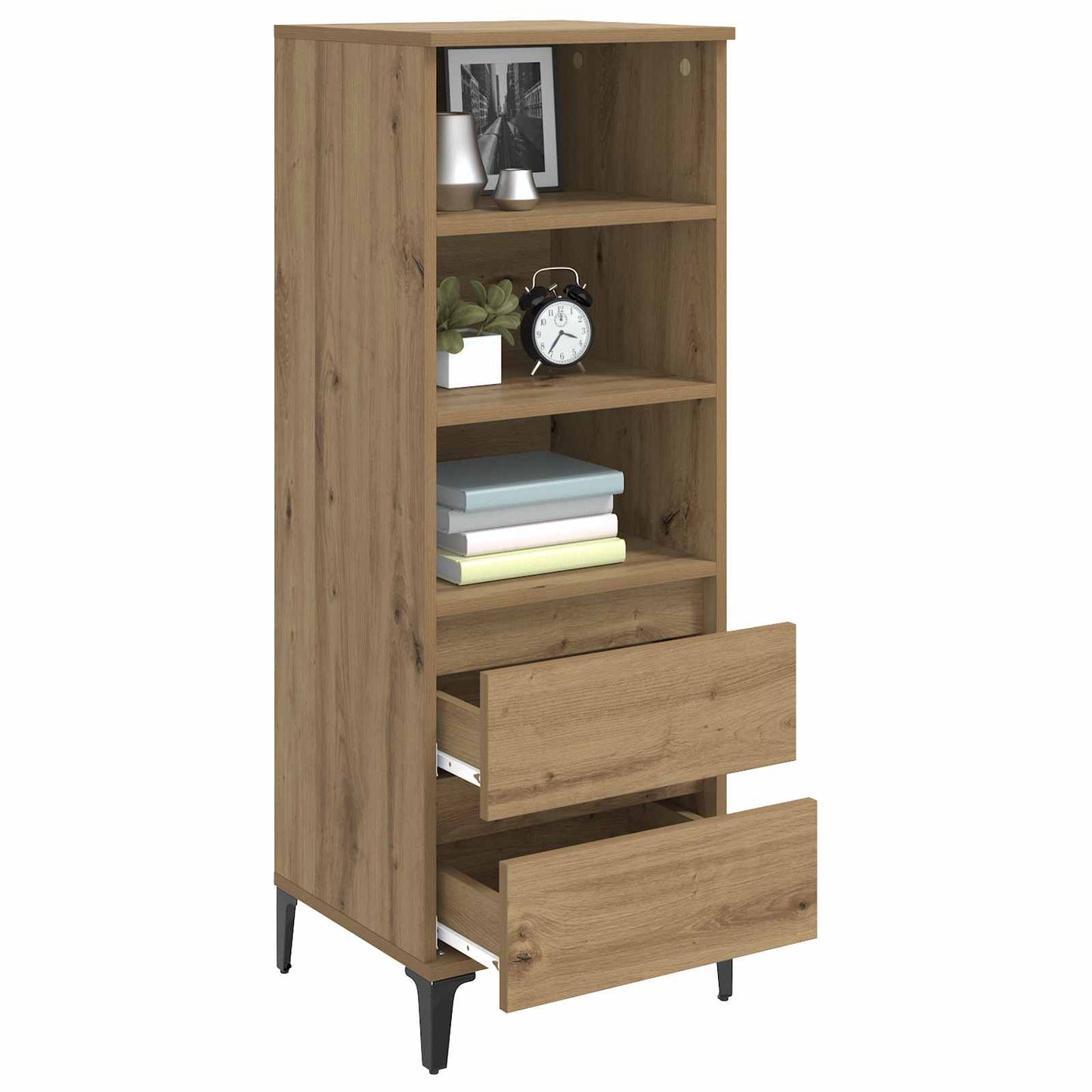 vidaXL Highboard Artisan Δρυς 40 x 36 x 110 εκ. Επεξεργασμένο Ξύλο