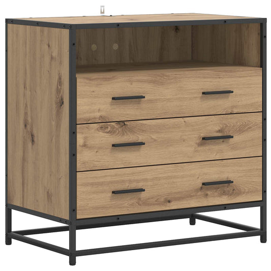 vidaXL Ντουλάπι με Συρτάρια 3-Συρτάρι Artisan δρυς 70 x 41 x 70 εκ