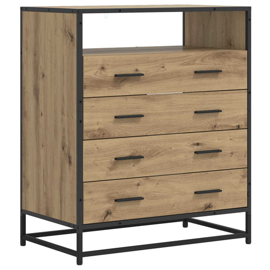 vidaXL Ντουλάπι με Συρτάρια 4-Συρτάρι Artisan δρυς 70 x 41 x 83,5 εκ.