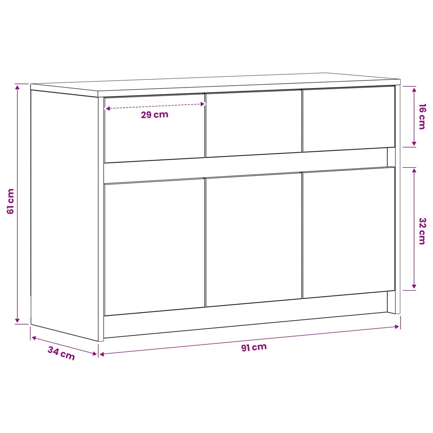 vidaXL Ντουλάπι TV 91 x 34 x 61 εκ. Παλαιωμένο ξύλο Επεξεργασμένο Ξύλο