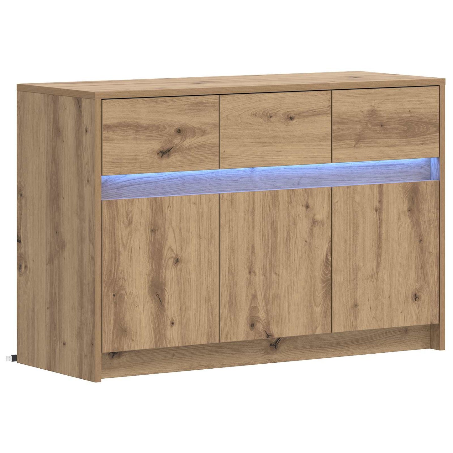 vidaXL Ντουλάπι TV 91 x 34 x 61 εκ. Artisan Δρυς Επεξεργασμένο Ξύλο