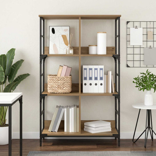 vidaXL Ράφι Βιβλίων 4 επιπέδων 78,5 x 33 x 117,5 εκ. μέταλλο PB
