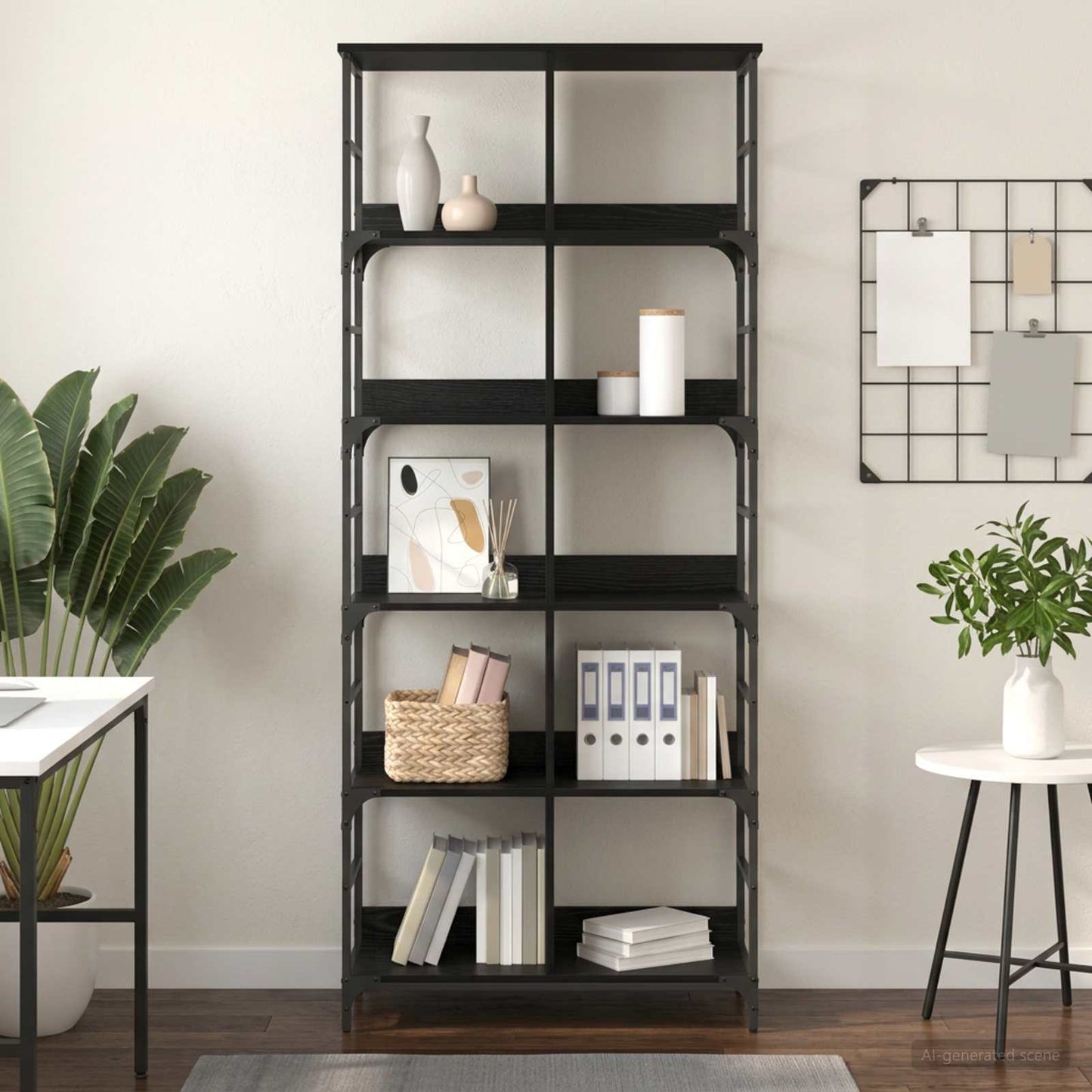 vidaXL Ράφι Βιβλίων 4 επιπέδων 78,5 x 33 x 188,5 εκ. μέταλλο PB