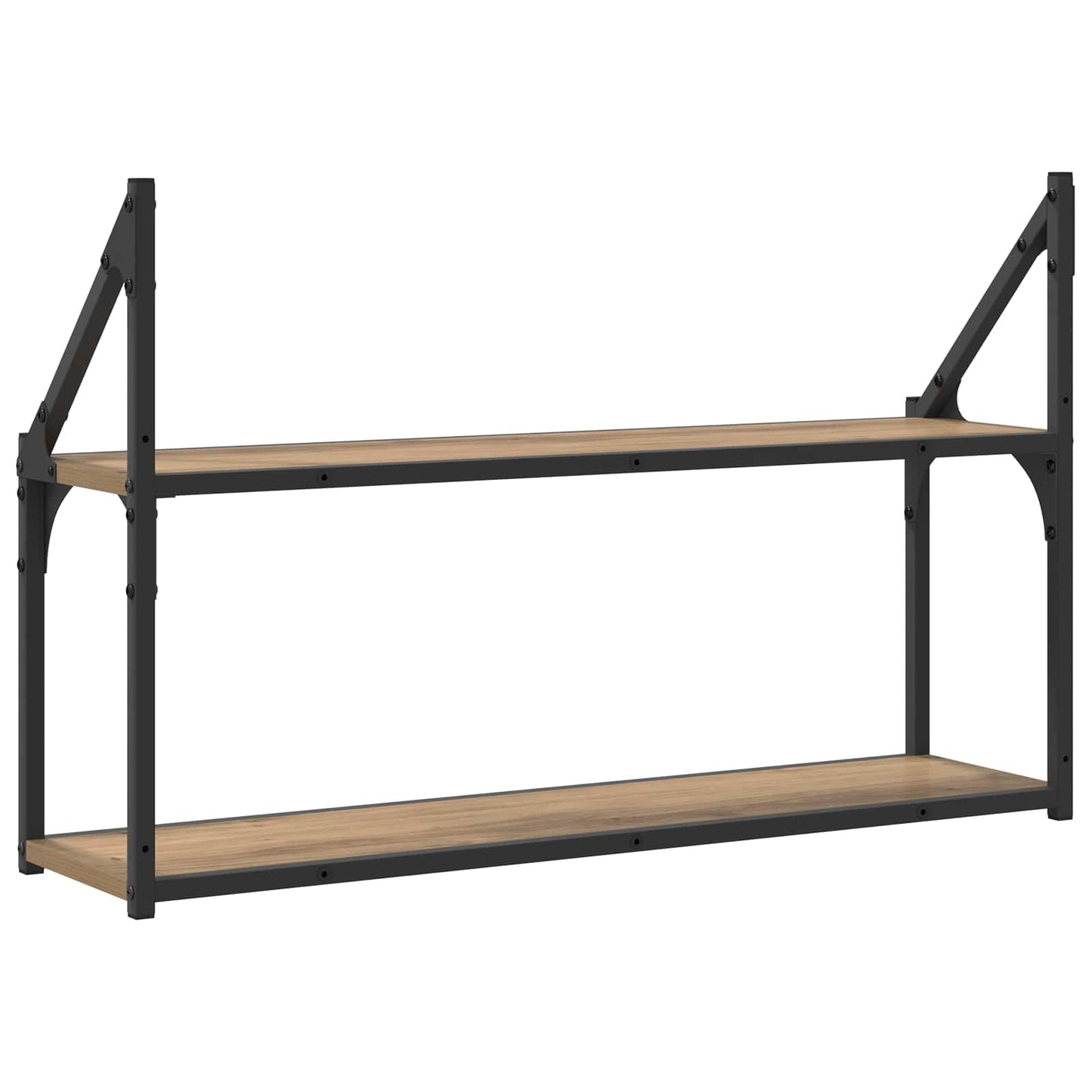 vidaXL Ράφι Τοίχου Επιτοίχιο Artisan δρυς 80 x 21 x 51 cm μέταλλο PB