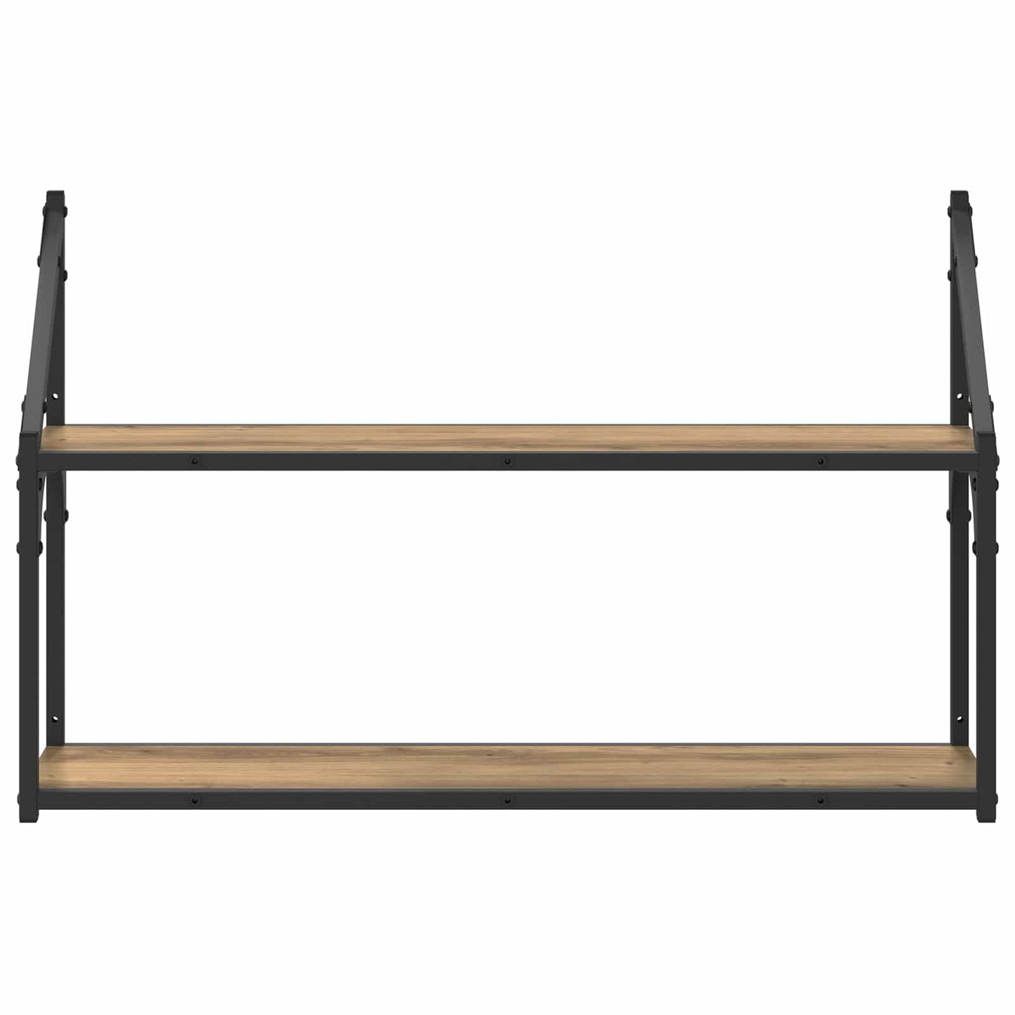 vidaXL Ράφι Τοίχου Επιτοίχιο Artisan δρυς 80 x 21 x 51 cm μέταλλο PB