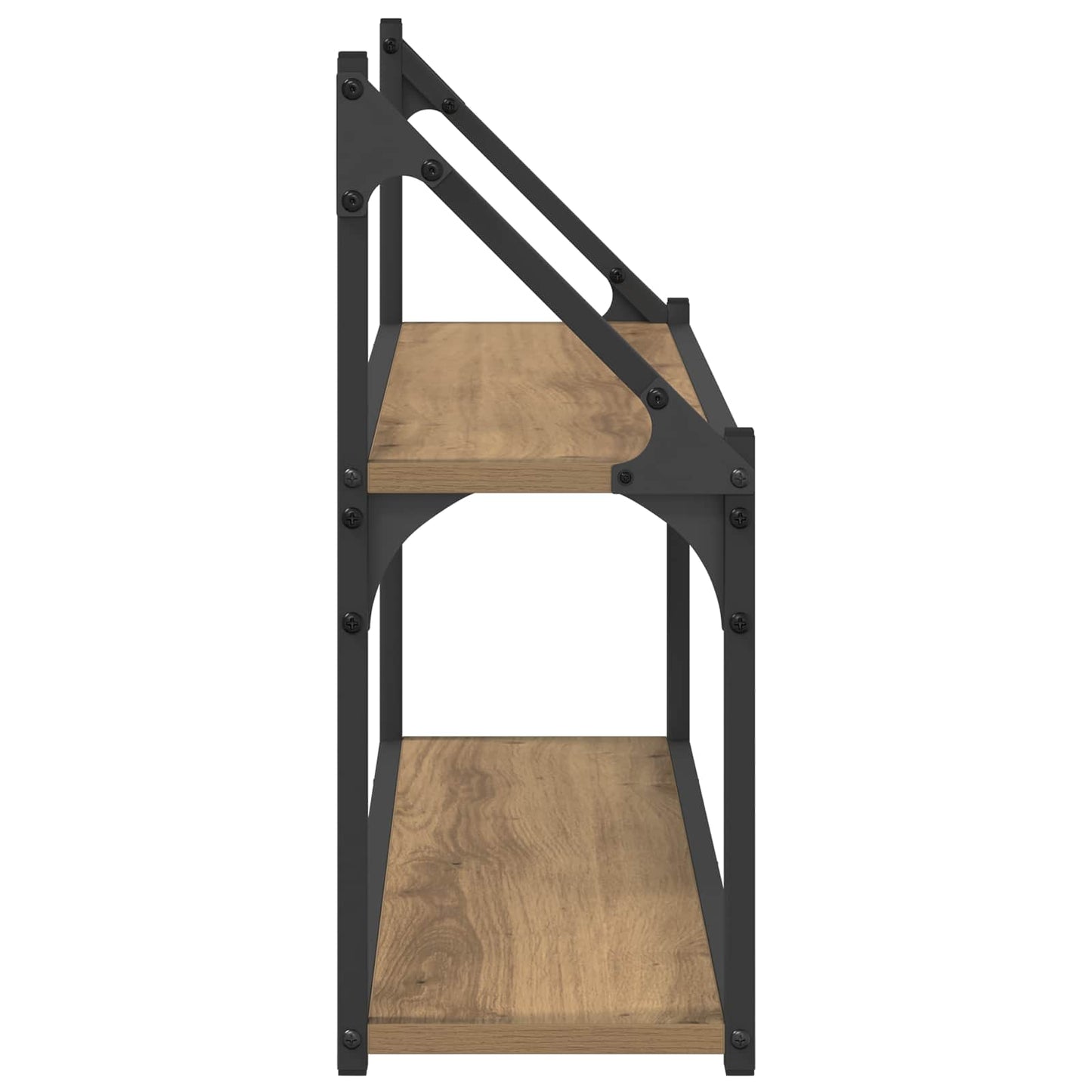 vidaXL Ράφι Τοίχου Επιτοίχιο Artisan δρυς 80 x 21 x 51 cm μέταλλο PB