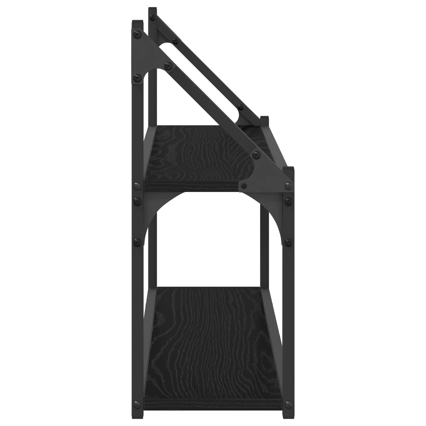 vidaXL Ράφι Τοίχου Επιτοίχιο Μαύρη δρυς 80 x 21 x 51 cm μέταλλο PB
