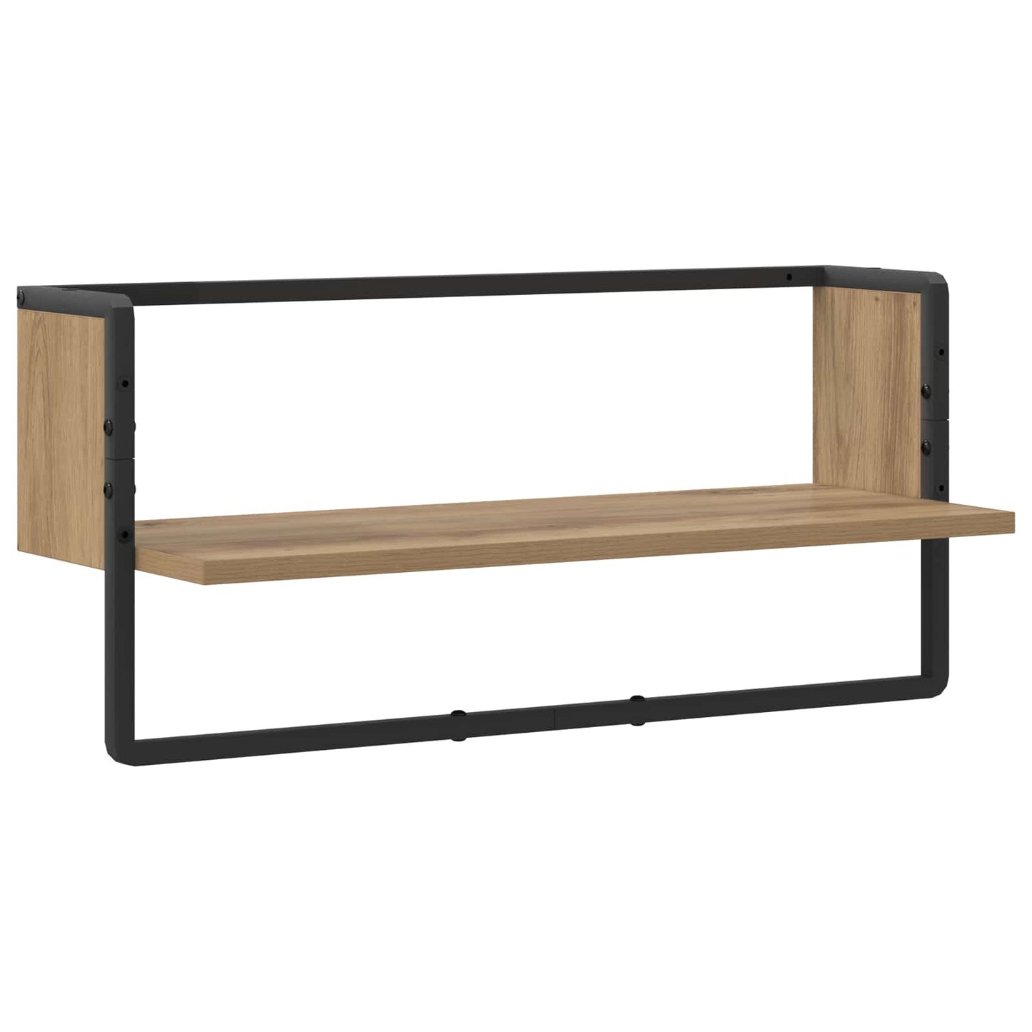 vidaXL Ράφι Τοίχου Επιτοίχιο Artisan δρυς 65 x 25 x 30 cm μέταλλο PB