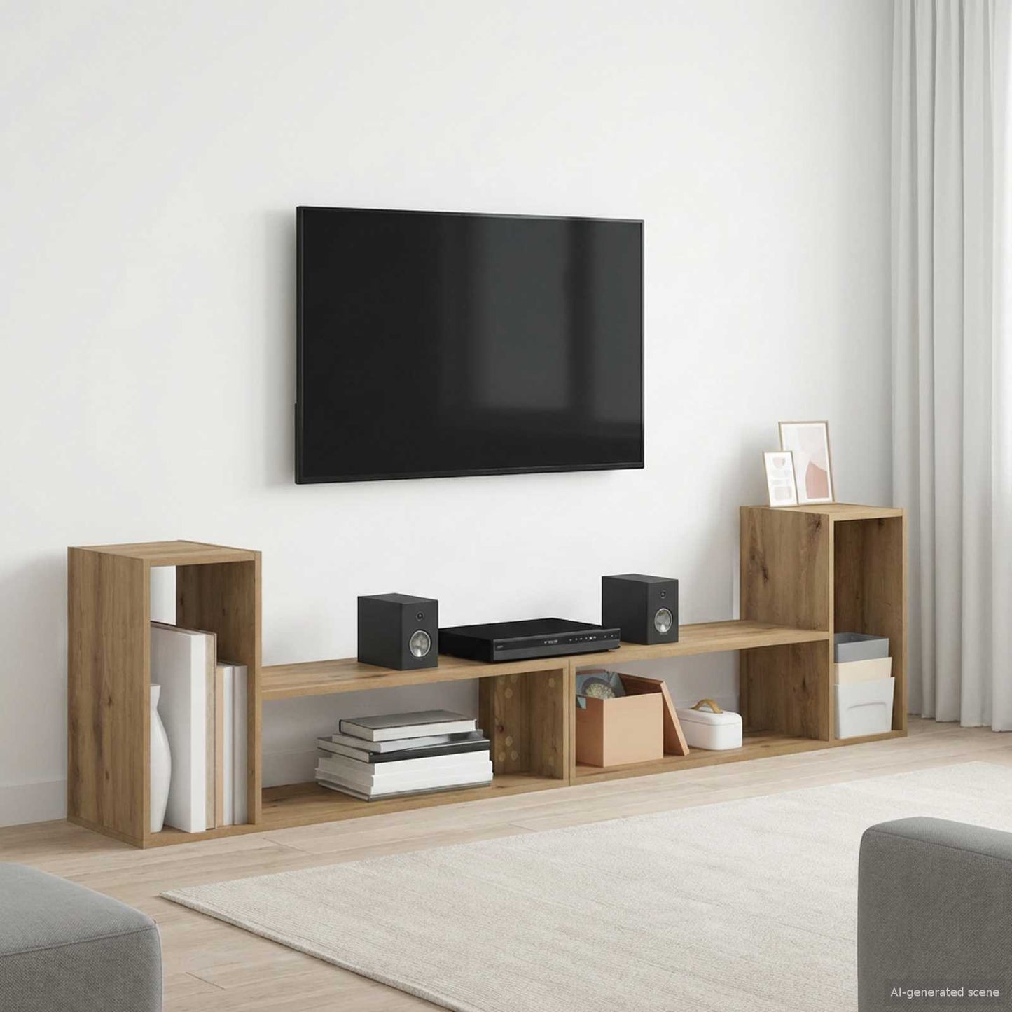 vidaXL Ντουλάπι TV 100 x 30 x 50 cm Artisan Δρυς Επεξεργασμένο Ξύλο