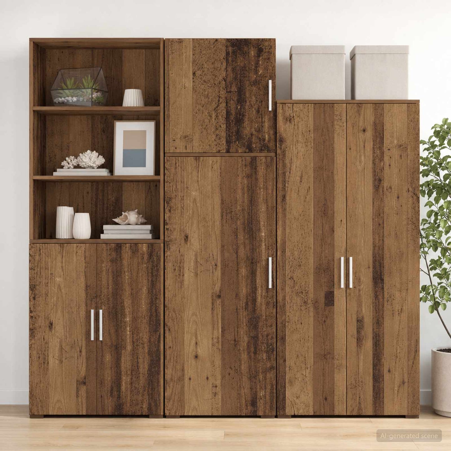 vidaXL Ντουλάπα Τοίχου Παλαιωμένο ξύλο 40 x 42,5 x 40 εκ PB