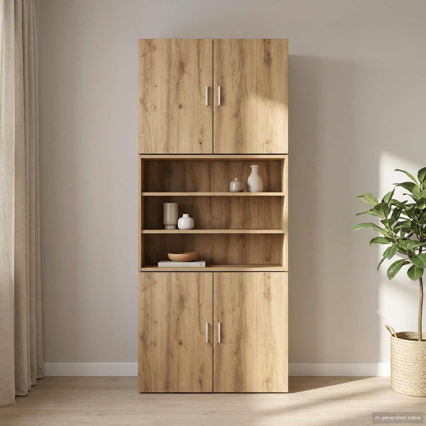 vidaXL Ντουλάπα Τοίχου Artisan Δρυς 80 x 42,5 x 64 εκ