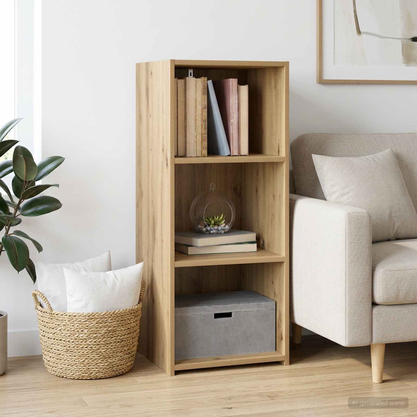 vidaXL Πλαϊνό γραφείο Artisan Δρυς 40 x 41 x 93 εκ Επεξεργασμένο Ξύλο
